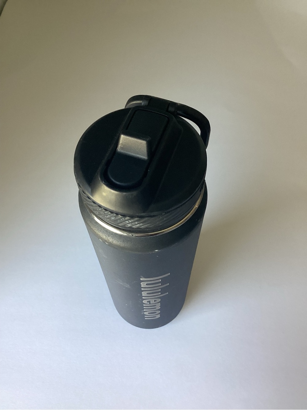 lululemon athletica Black Water Bottle with Flip Lid